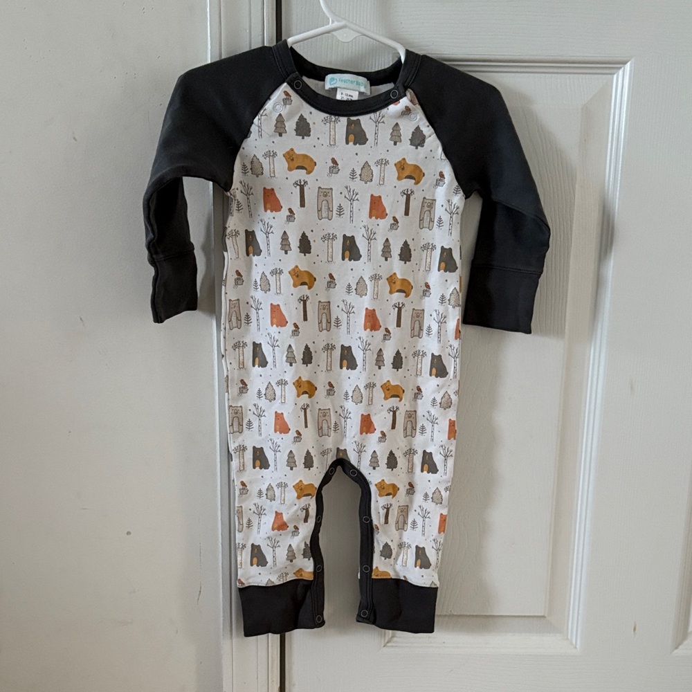 Feather Baby Pima Sailor Sleeve Romper